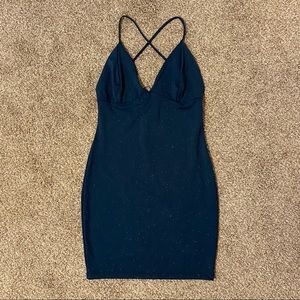 Windsor Teal Glitter Dress